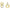 Swarovski Dextera hoop earrings, Interlocking loop, White, Gold-tone plated