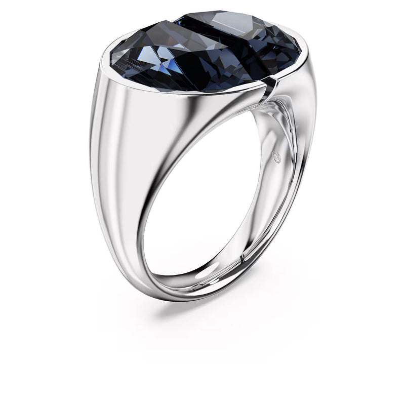 Swarovski Lucent cocktail ring, Grey, Rhodium plated
