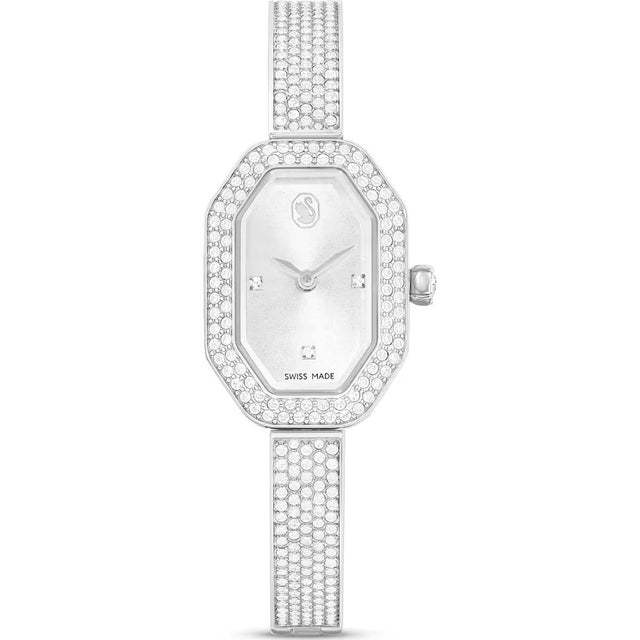 Swarovski Dextera Bangle watch, Swiss Made, Metal bracelet, Silver tone, Stainless steel
