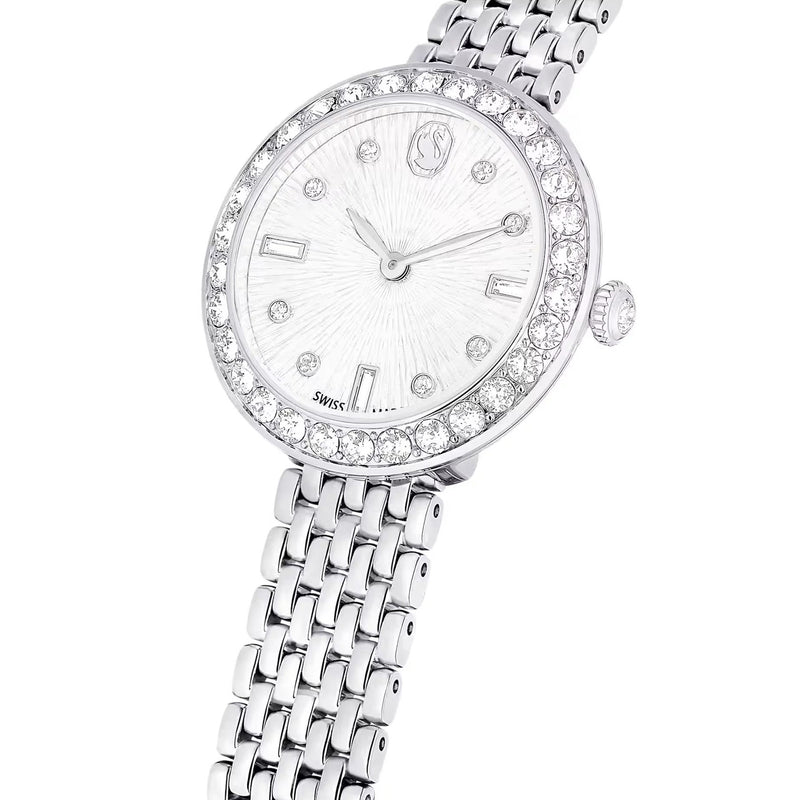 Swarovski Certa silver watch, Swiss Made, Metal bracelet, Silver tone, Stainless steel