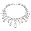 Swarovski Mesmera necklace, Statement, Mixed cuts, White, Rhodium plated