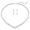 Swarovski Mesmera Set, Mixed cuts, White, Rhodium plated