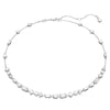 Swarovski Mesmera necklace, Mixed cuts, Scattered design, White, Rhodium plated