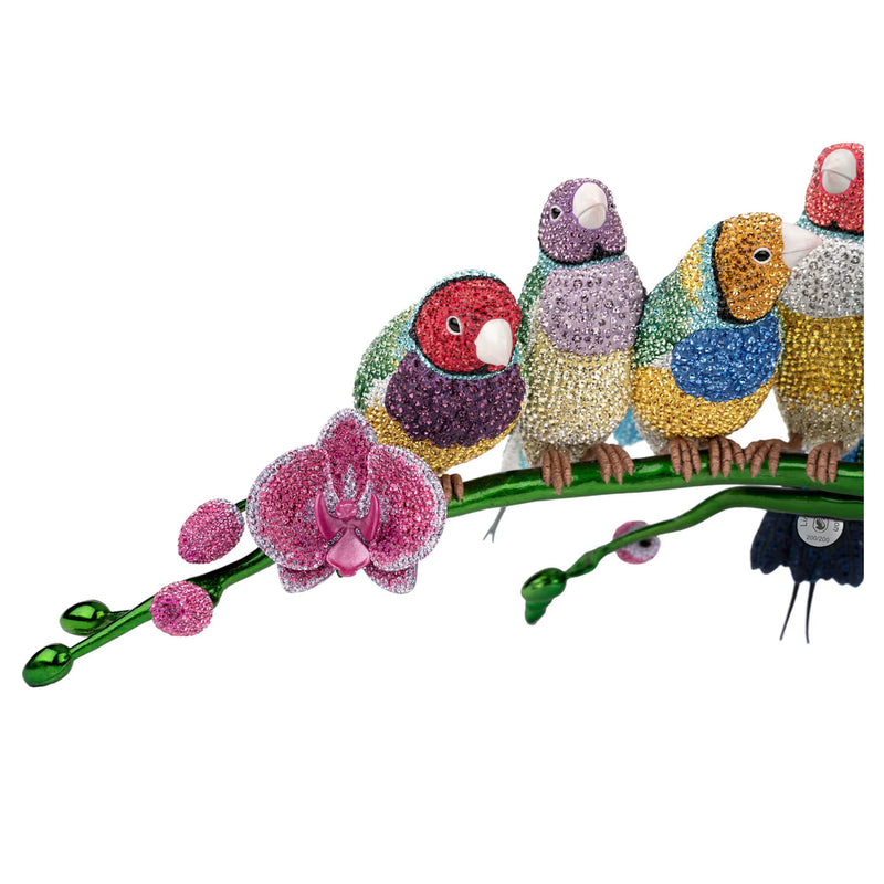 Swarovski Crystal Myriad Gouldian Finches