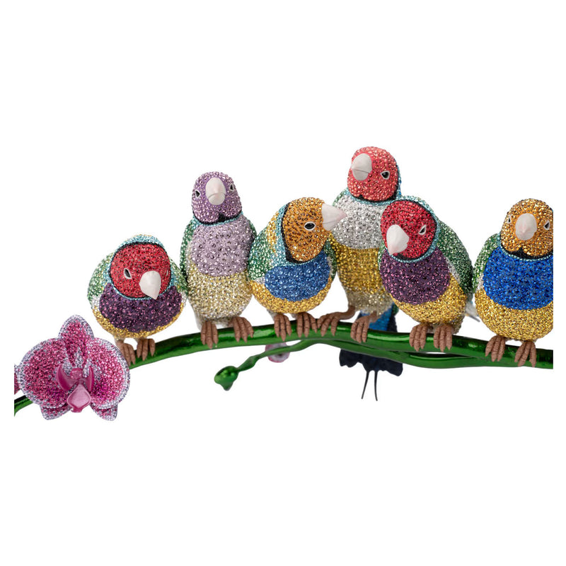 Swarovski Crystal Myriad Gouldian Finches
