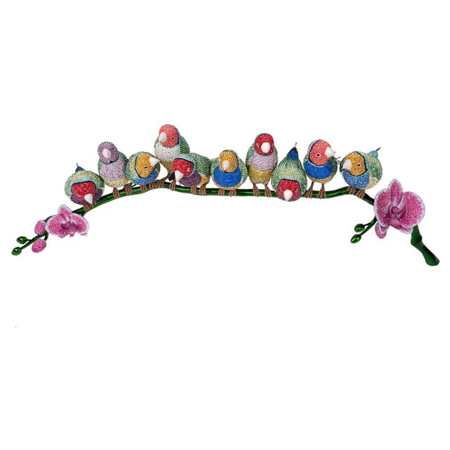 Swarovski Crystal Myriad Gouldian Finches