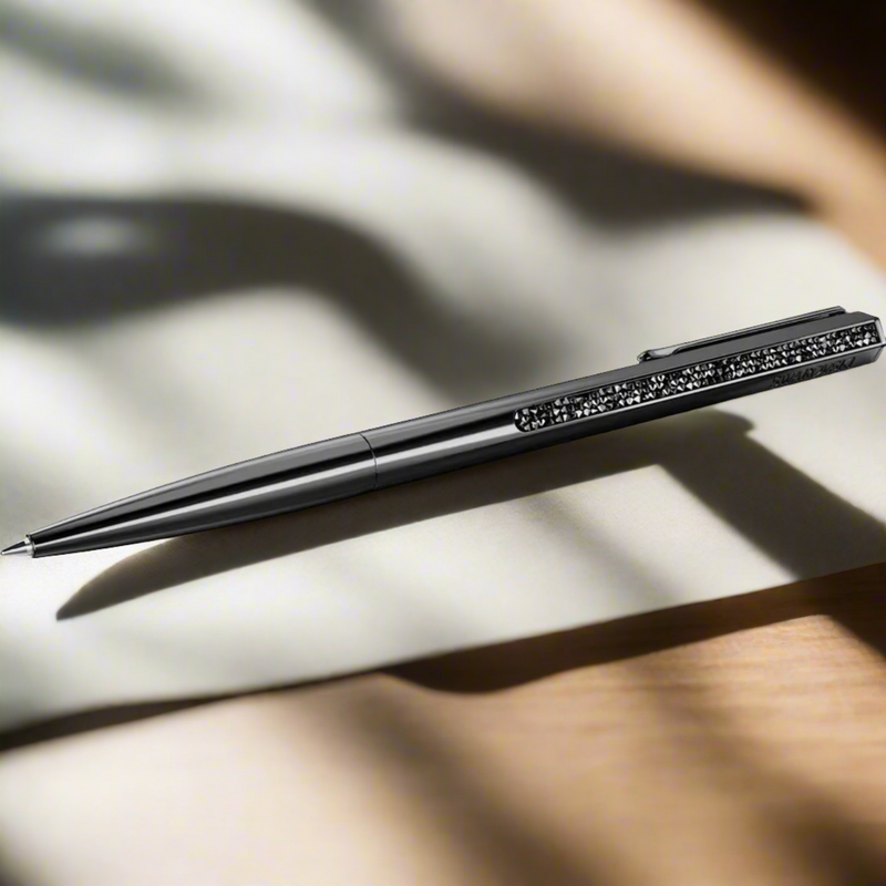 Swarovski Crystal Shimmer ballpoint pen, Black, Black lacquered