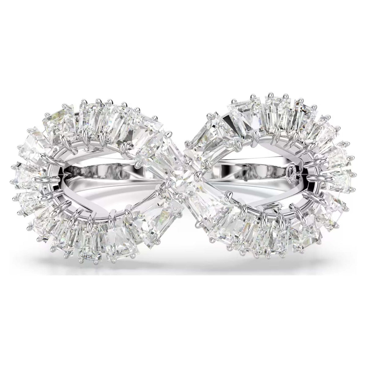 Swarovski Hyperbola cocktail ring, Infinity, Size 58, Rhodium plated ...