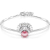 Swarovski Idyllia bangle, Shell, Pink, Rhodium plated