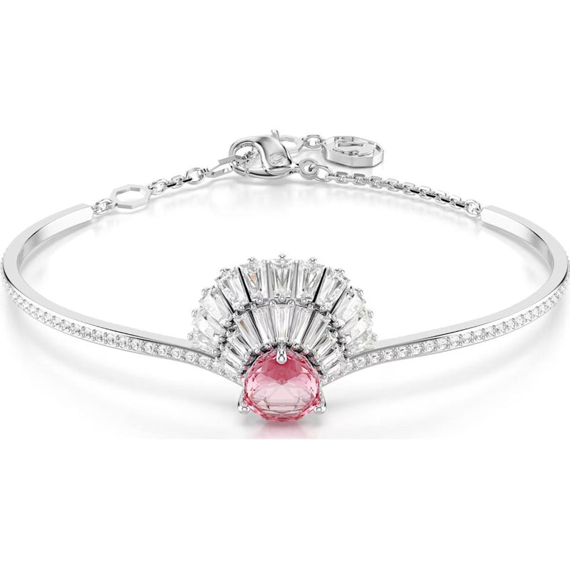 Swarovski Idyllia bangle, Shell, Pink, Rhodium plated
