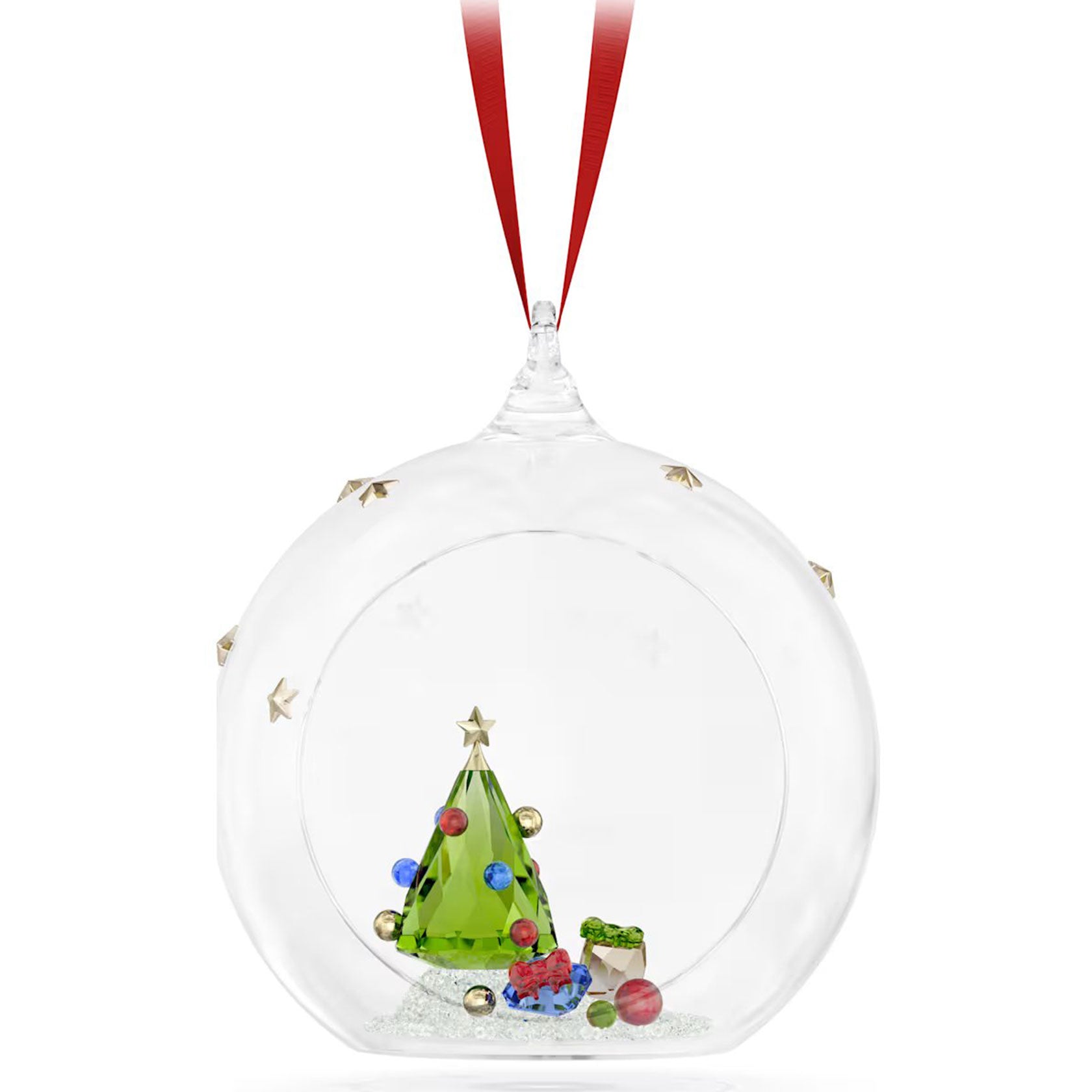 Swarovski Crystal Holiday Cheers Tree and Gifts Ball Ornament
