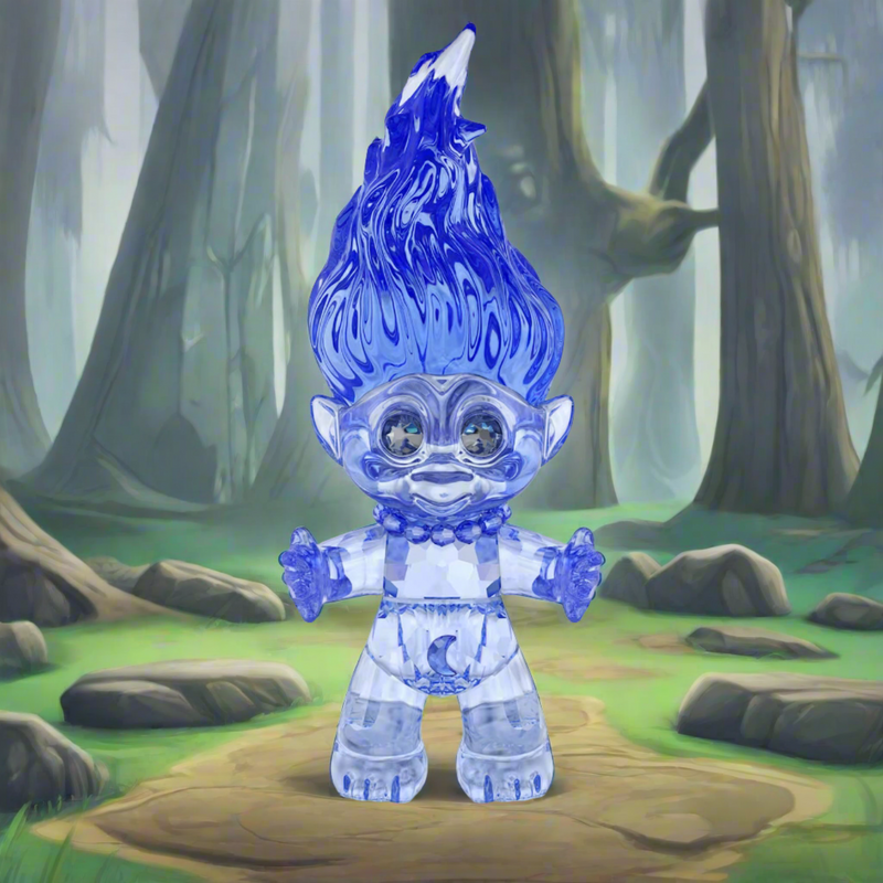 Swarovski Good Luck Trolls, Blue Troll