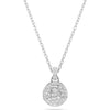 Swarovski Meteora pendant, White, Rhodium plated