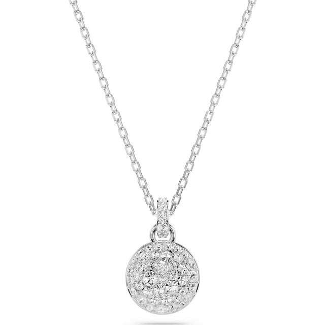 Swarovski Meteora pendant, White, Rhodium plated