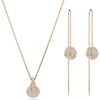 Swarovski Meteora set, White, Rose gold-tone plated