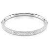 Swarovski Meteora bangle, Snow pave, White, Rhodium plated