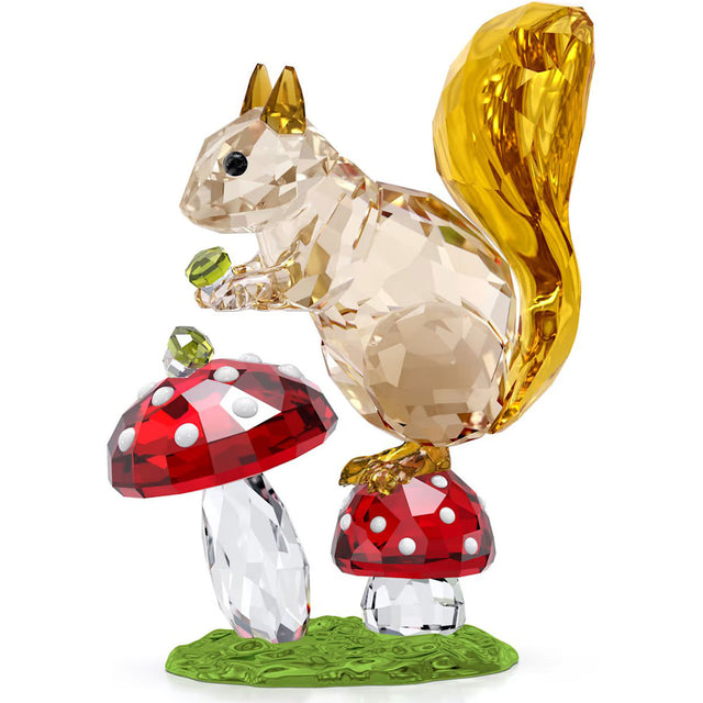 Swarovski Idyllia Squirrel and Mushrooms