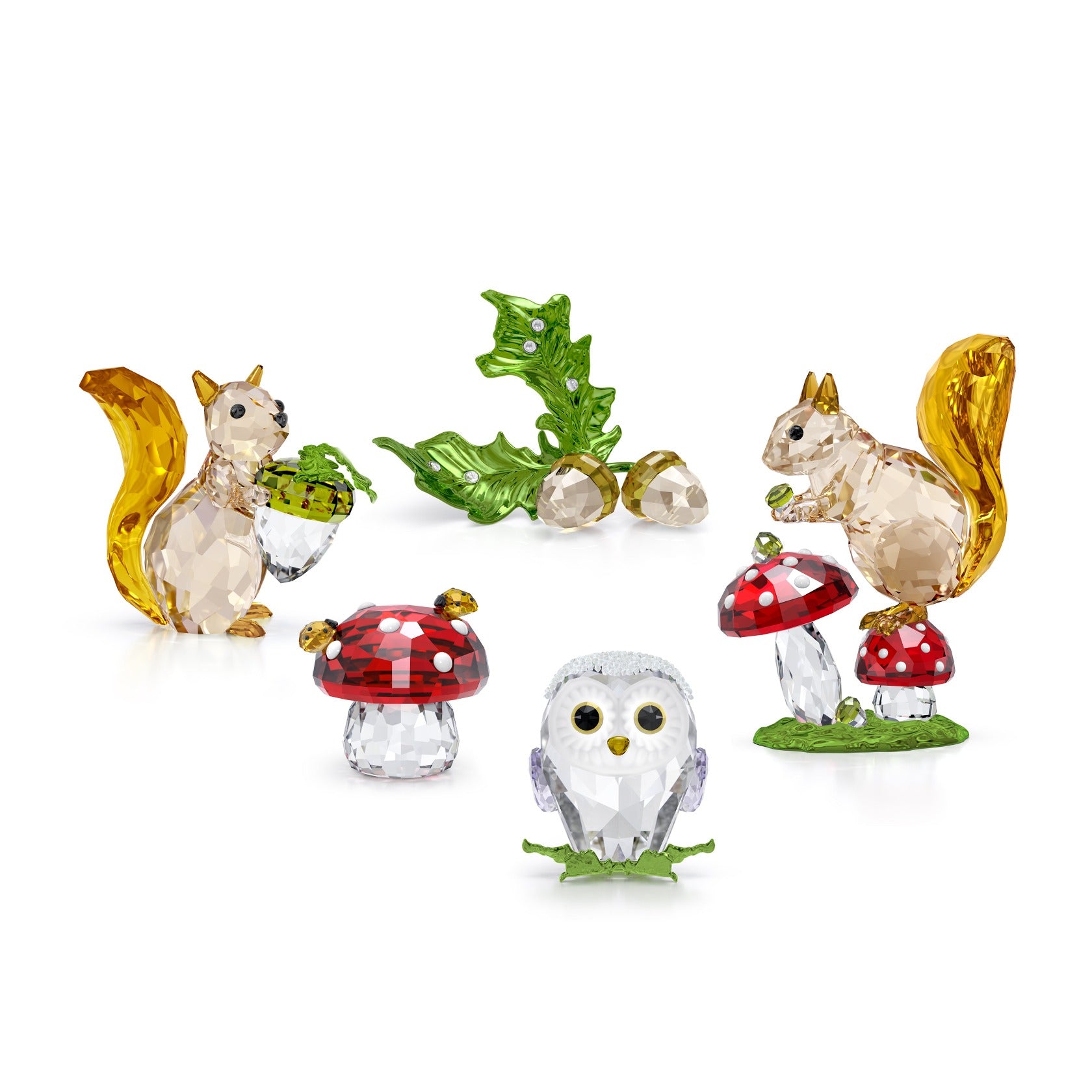 Swarovski Crystal Idyllia Squirrel and Mushrooms – David Shuttle Ltd