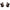 Swarovski Swan stud earrings, Swan, Black, Rose gold-tone plated