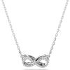 Swarovski Hyperbola pendant, Pave, Infinity, White, Rhodium plated