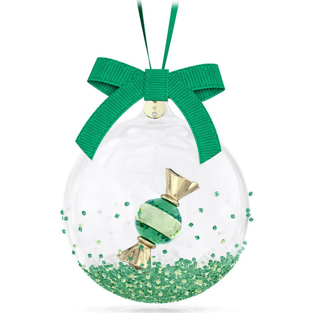 Swarovski Holiday Cheers Dulcis Ball Ornament, Green