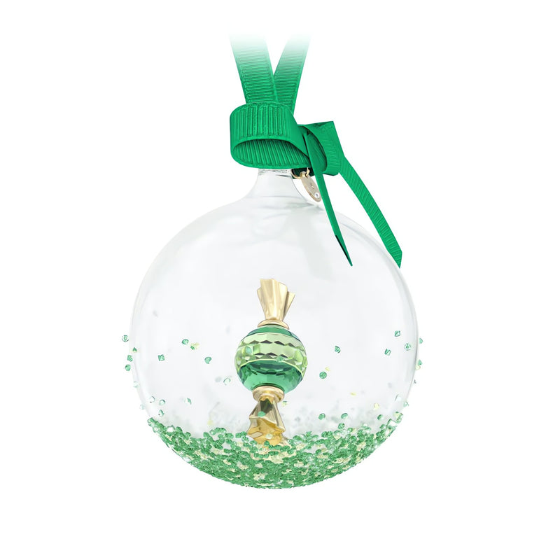 Swarovski Holiday Cheers Dulcis Ball Ornament, Green