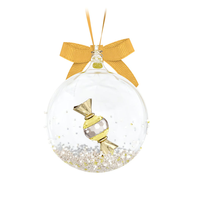Swarovski Holiday Cheers Dulcis Ball Ornament, Yellow
