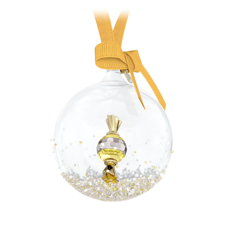 Swarovski Holiday Cheers Dulcis Ball Ornament, Yellow