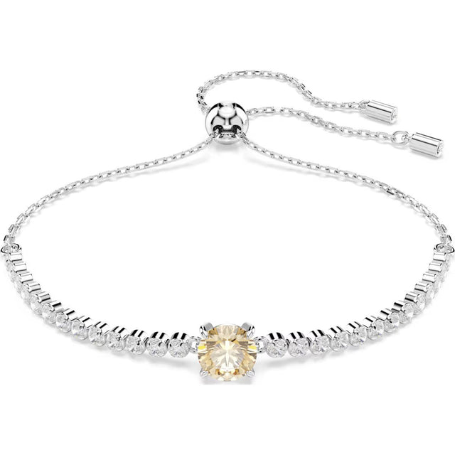 Swarovski Matrix Tennis bracelet, Mixed cuts, White, Rhodium plated