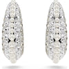 Swarovski Sublima drop earrings, Crystal pearl, Round cut, White, Rhodium plated