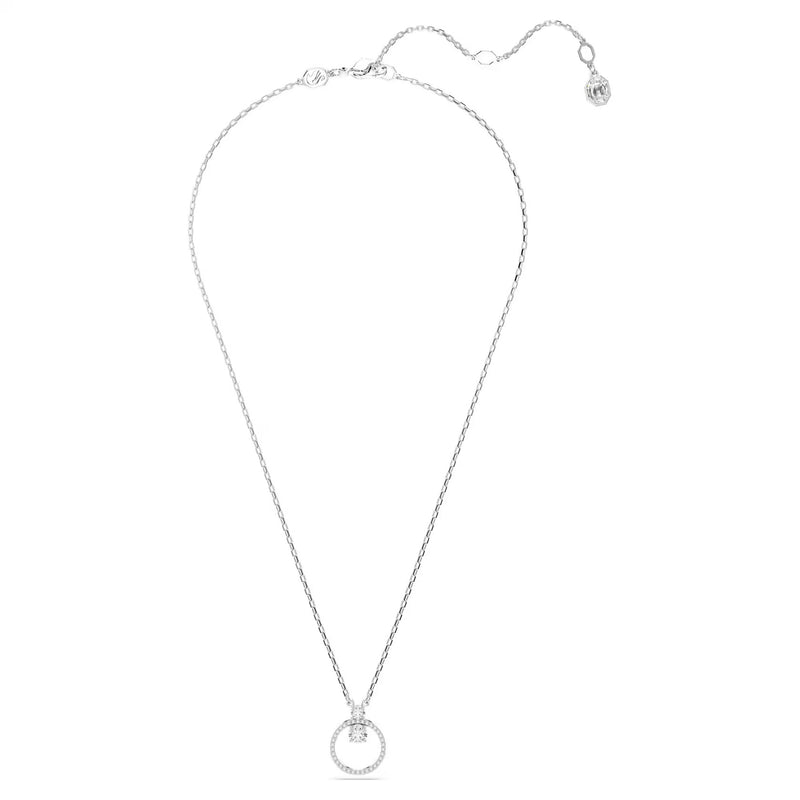 Swarovski Constella pendant, Round cut, White, Rhodium plated
