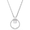 Swarovski Constella pendant, Round cut, White, Rhodium plated