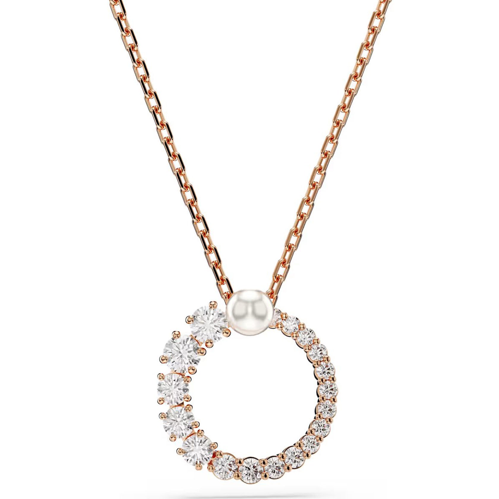 Swarovski Jewellery Matrix pendant, Crystal pearl, Round cut