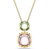 Swarovski Chroma pendant, Cushion cut, Multicolored, Gold-tone plated