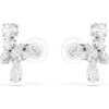 Swarovski Matrix clip earrings, Mixed cuts, White, Rhodium plated