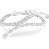 Swarovski Matrix bracelet, Mixed cuts, White, Rhodium plated