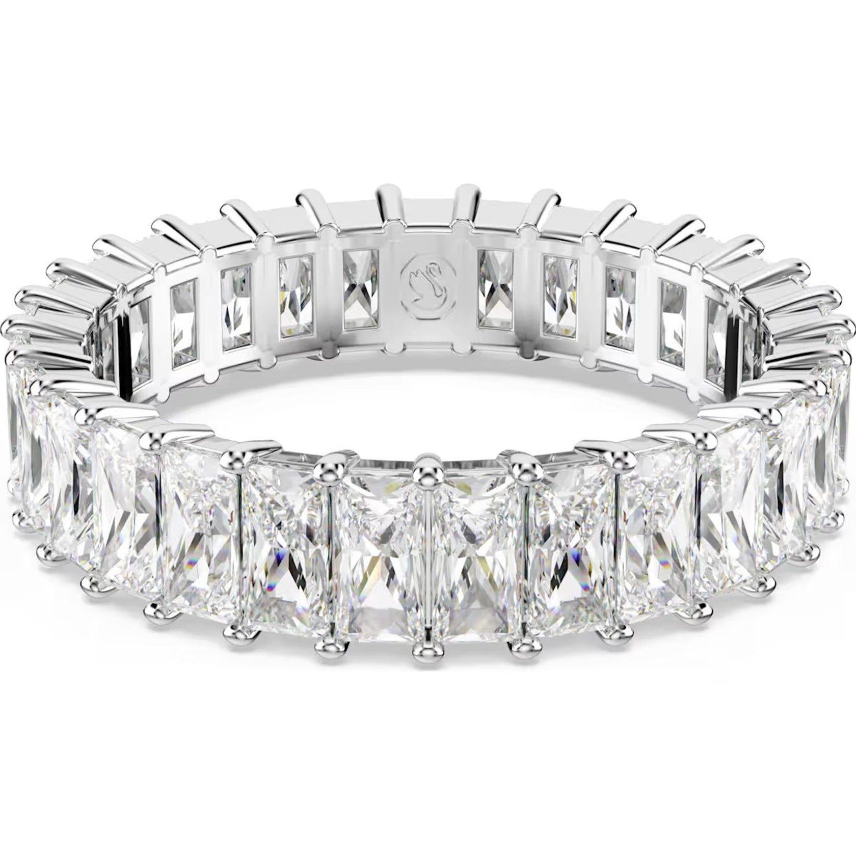 Swarovski Jewellery Matrix ring, Size 60, Baguette cut, White