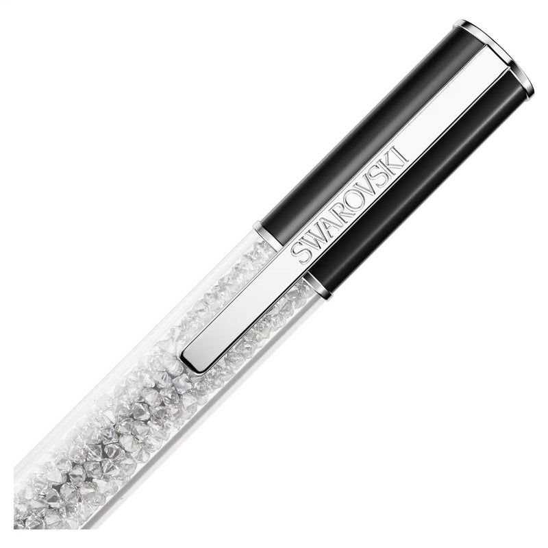Swarovski Crystalline Lustre ballpoint pen, Black, Rhodium plated
