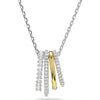 Swarovski Hyperbola pendant, Mixed cuts, White, Mixed metal finish