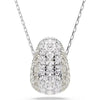 Swarovski Sublima pendant, Round cut, White, Rhodium plated