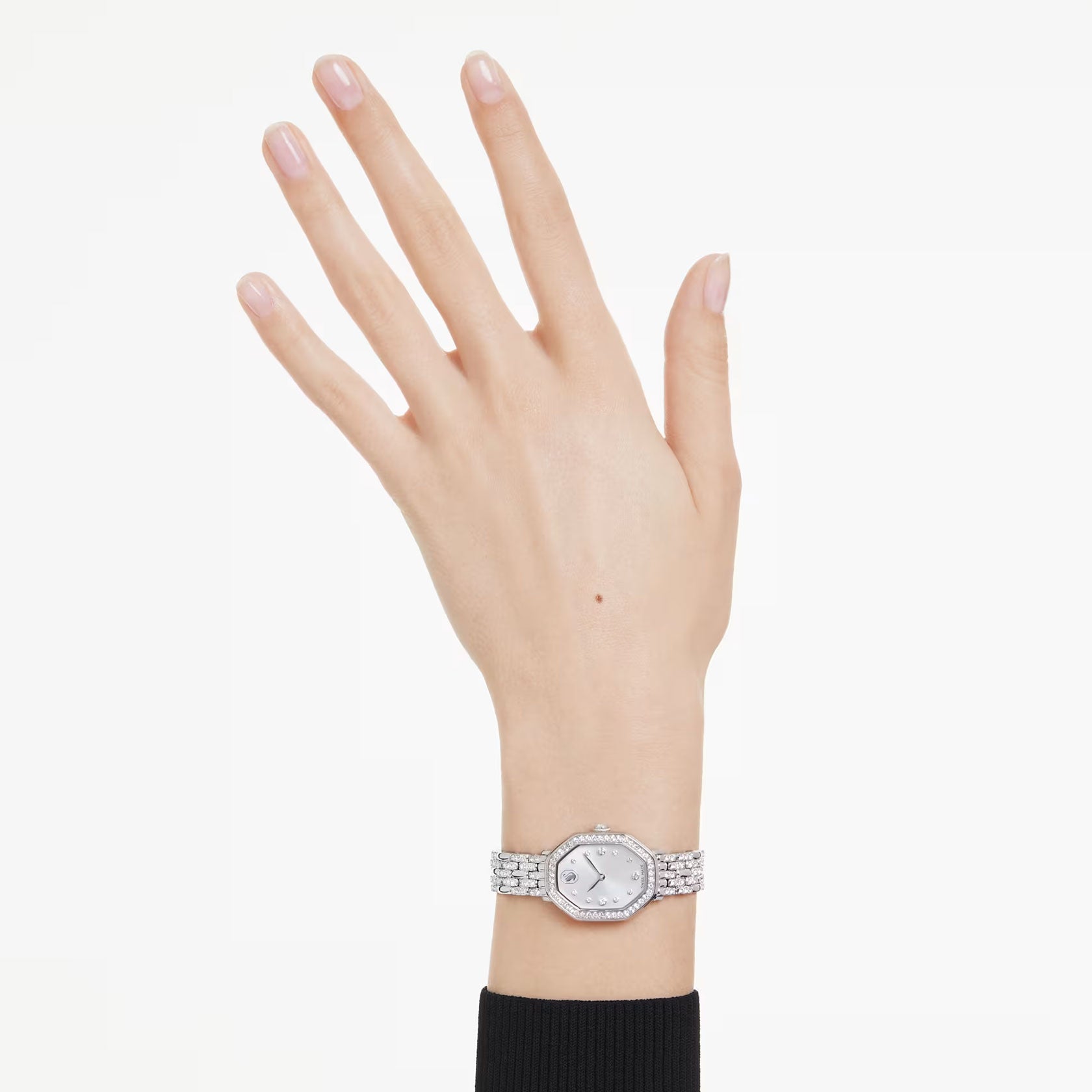 Swarovski Dextera Octagon watch, Swiss Made, Metal bracelet