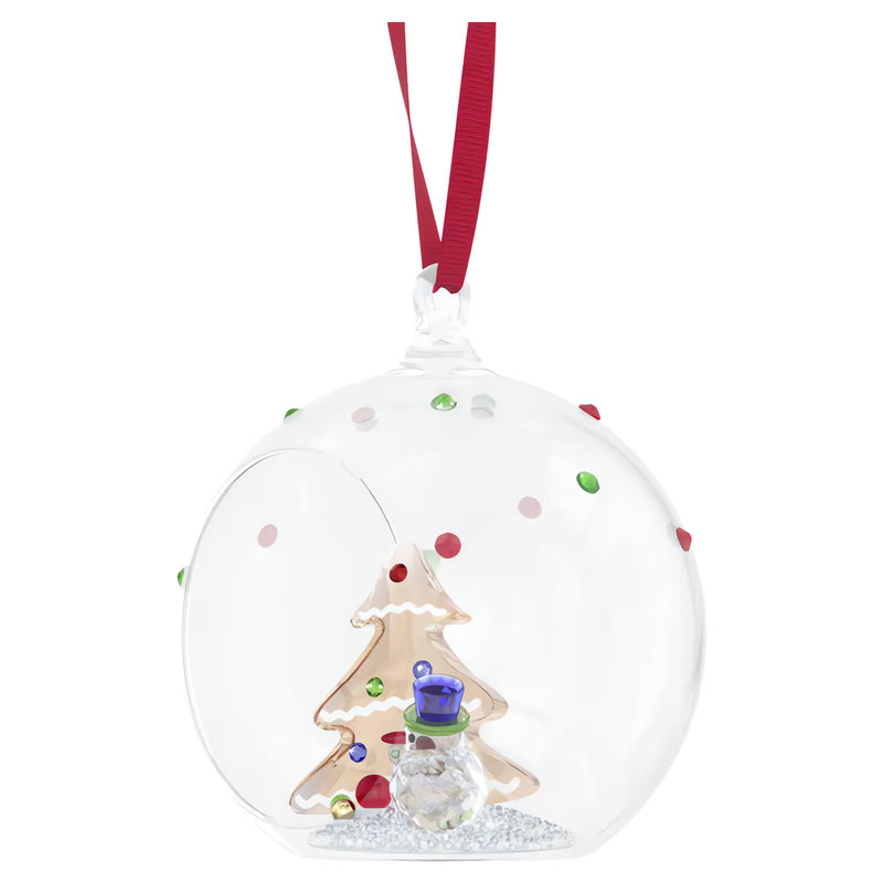 Swarovski Holiday Cheers Tree and Snowman Ball Hanging Ornament