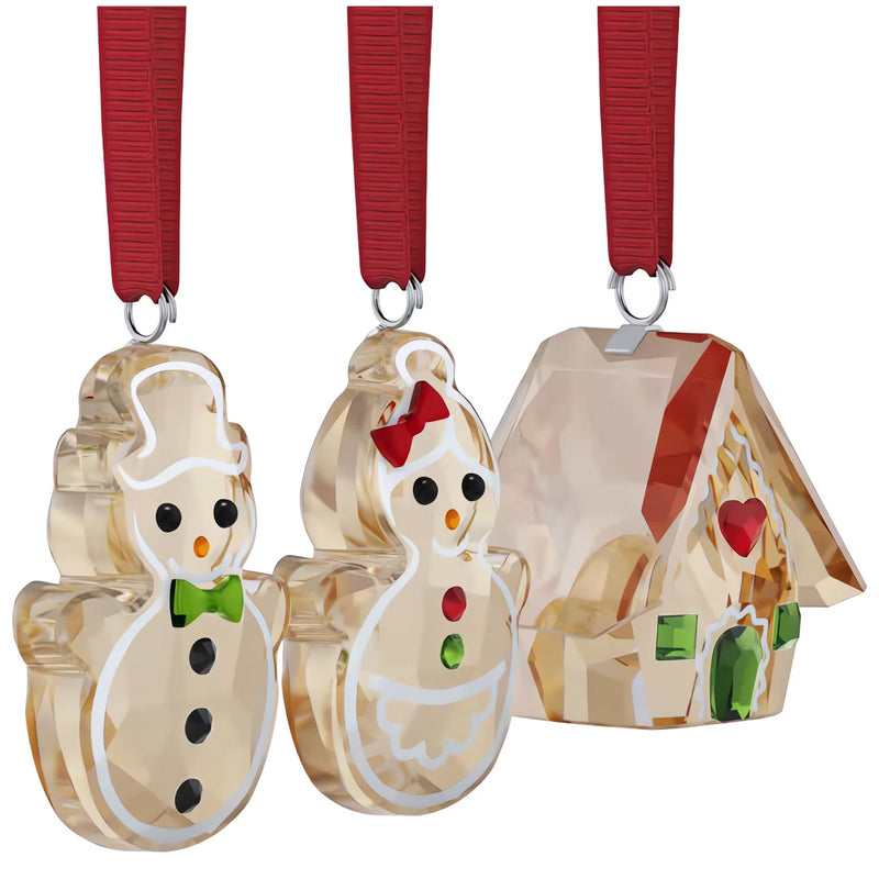 Swarovski Holiday Cheers Gingerbread Hanging Ornament Set