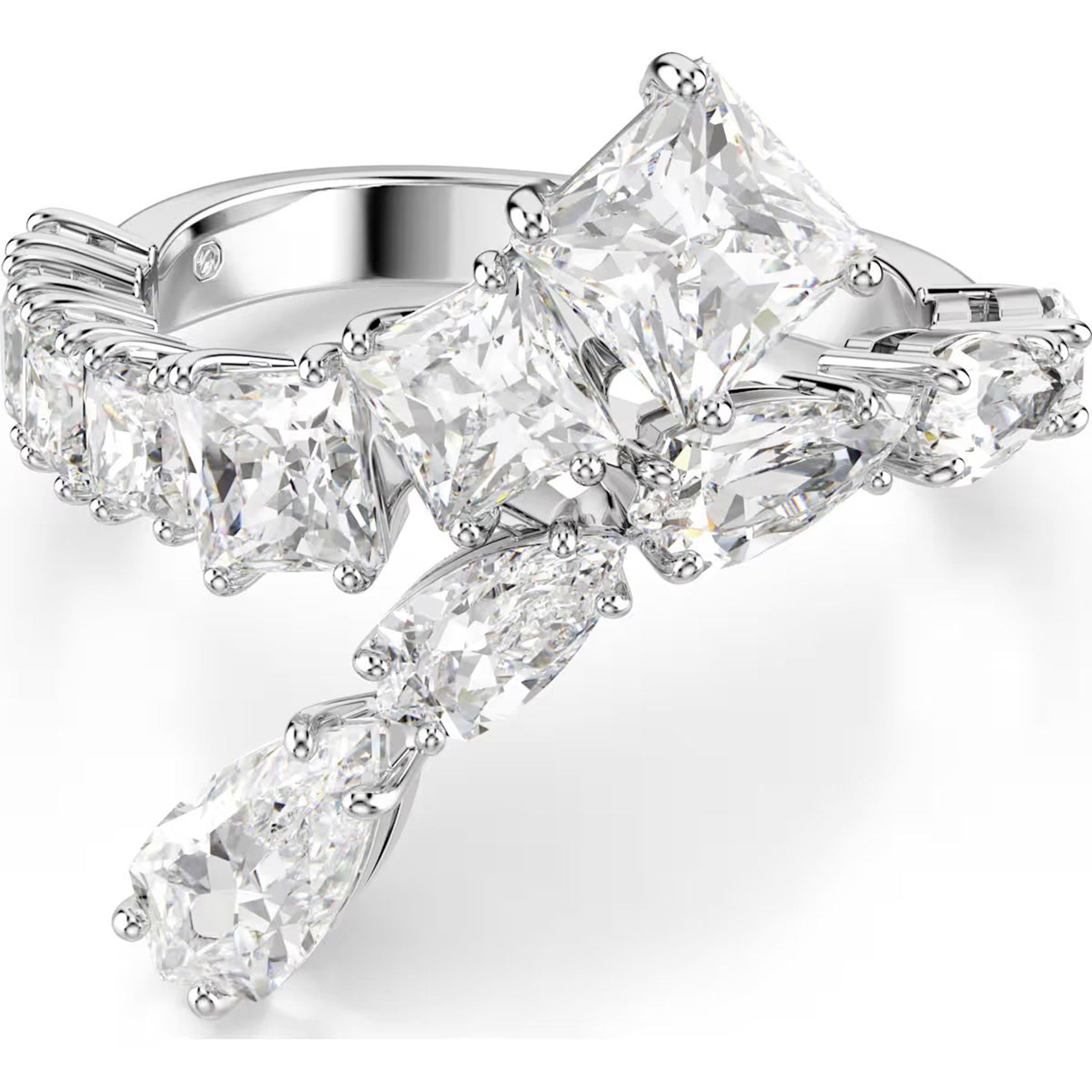 スワロフスキー Swarovski Matrix リング ミックスカット 55号 Matrix リング, ミックスカット, ハート, ホワイト, ロジウム