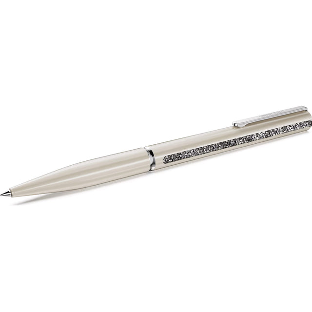 Swarovski Crystal Shimmer Glide ballpoint pen, Beige, Beige lacquered, Chrome plated