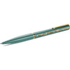 Swarovski Crystal Shimmer Glide ballpoint pen, Green, Green lacquered, Gold-tone plated