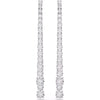 Swarovski Matrix drop earrings, Gradient of round cuts, White, Rhodium plated