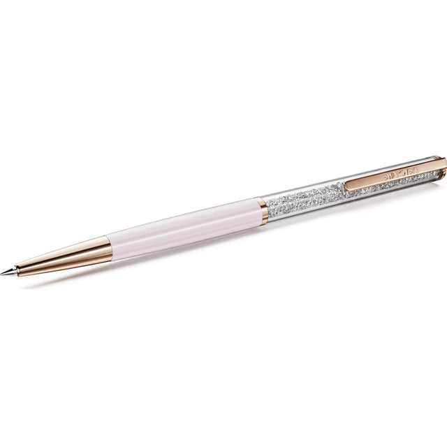 Swarovski Crystalline Silk ballpoint pen, Pink, Pink lacquered, Rose gold-tone plated