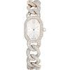 Swarovski Dextera Chain watch, Swiss Made, Crystal bracelet, White, Champagne gold-tone finish