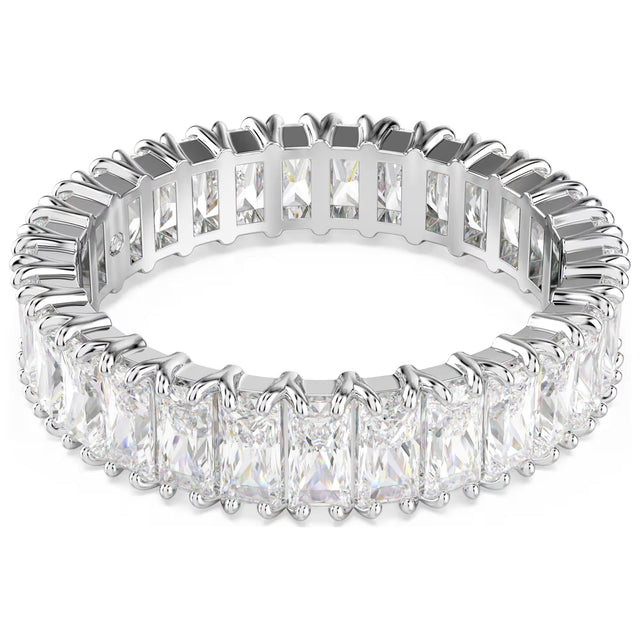 Swarovski Matrix ring, Size 58, Baguette cut, Silver tone finish